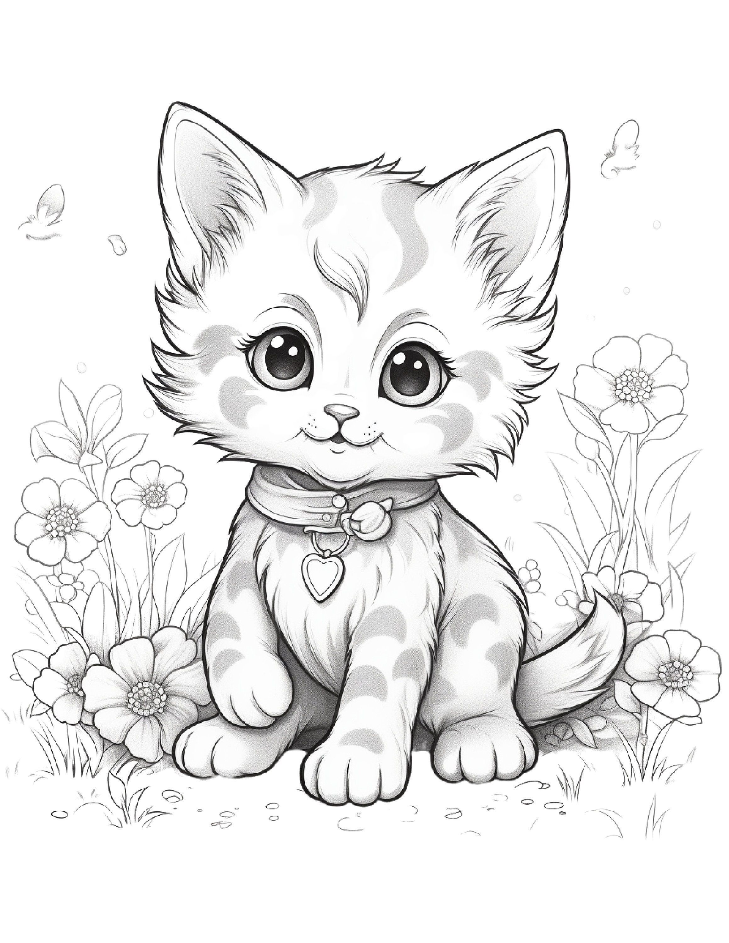 Fun Colorin Page Quality Kitten Coloring Pages Free | Walker Art